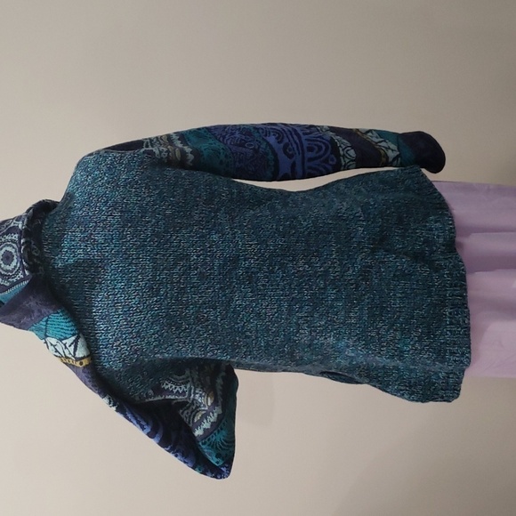 Kooi LAMBSWOOL CHUNKY ZIP UP MULTICOLOR SWEATER JACKET - Picture 13 of 15